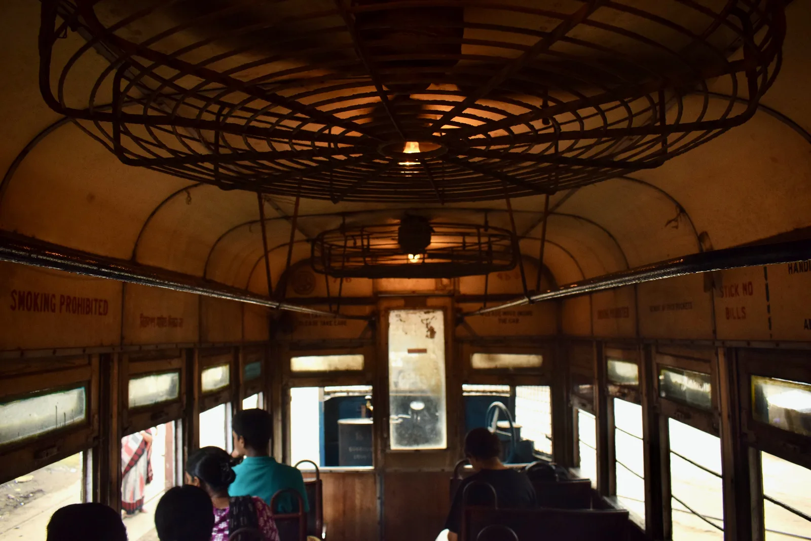 Inside a vintage Kolkata tram